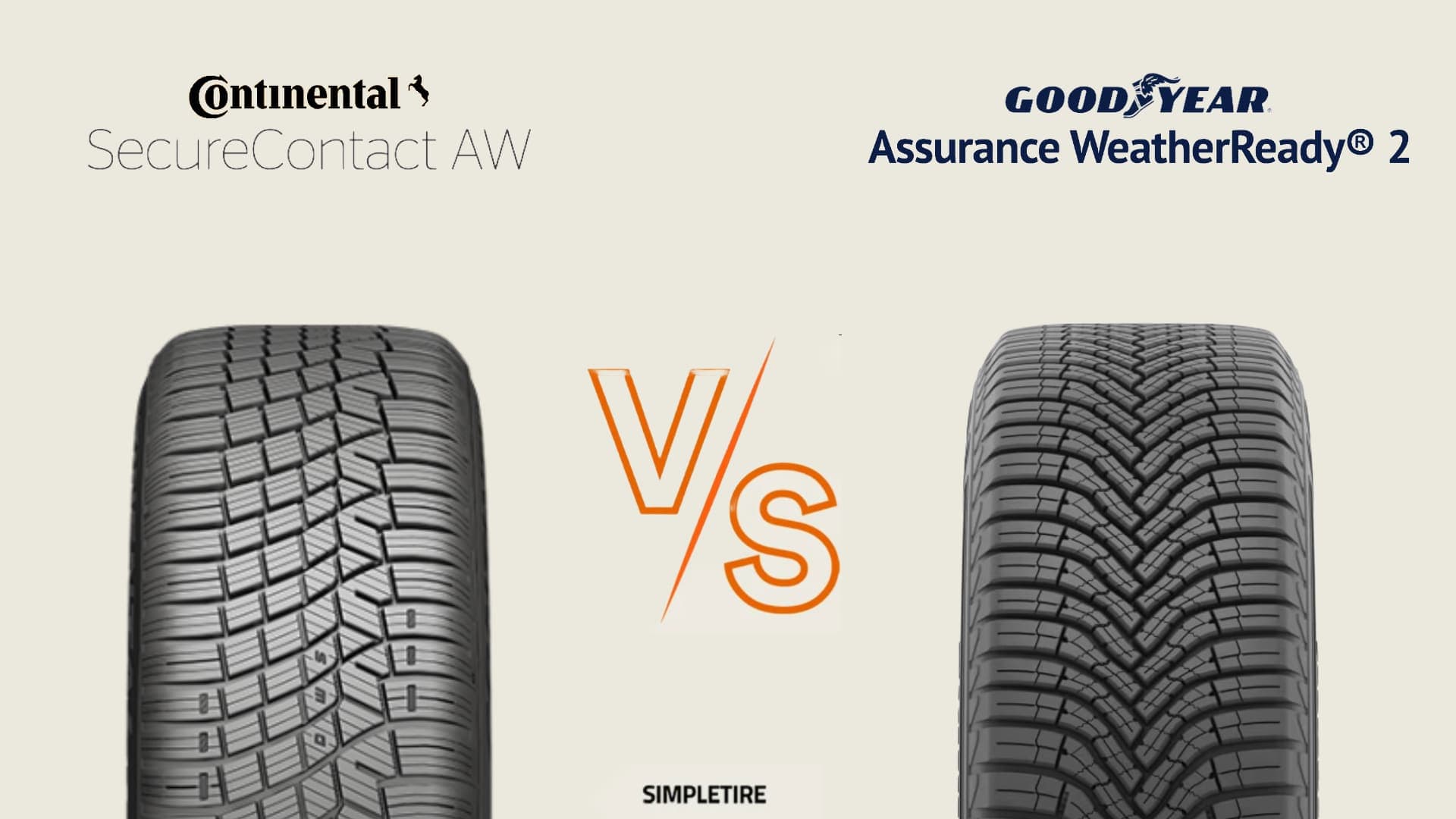 Continental SecureContact AW vs Goodyear Assurance WeatherReady 2 tires